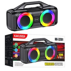 Kakusiga Bluetooth Speaker Powerful Bass Boost Battery 1500mAh with Microphone (28 x10 x17cm)