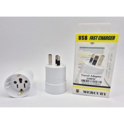 International Travel Adaptor NZ Plug (EU/USA) (SAA Certified) - No DC