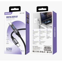 Kakusiga Intelligent Digital Charging Cable 1 Meter Type C to Type C 60W