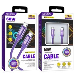 Kakusiga Smart Power off Fast Charging Cable 3A 1.2 Meter Type C to Type C PD 60W
