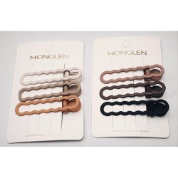 Premium Hair Clip 6cm 3 mixed color/card (Min. 6 Card) - No DC
