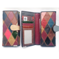 Temali Genuine Leather Color-Patched Long Walllet 4202SD - No DC