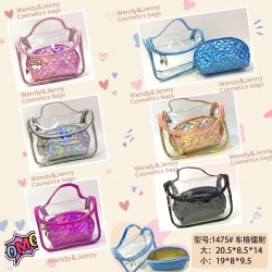 Cosmetic Bag Pattern CB2006 (2pcs/set) - (Mixed color 6 set/Pack)