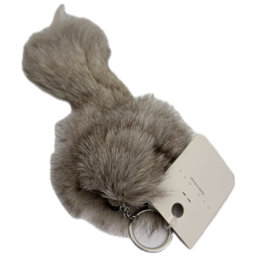 Fur Keyring 20cm (10pcs Grey Colour in OPP bag)
