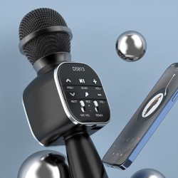 Portable Handheld Wireless Bluetooth Microphone Karaoke Speaker with 1800 mAh Rechageable Battery Black Portable Handheld Wireless Bluetooth Microphone Karaoke Speaker with 1800 mAh Rechageable Battery Black