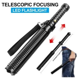 Self-defense Telscophic Baton with Flashlight Rechargeable Max. 45cm