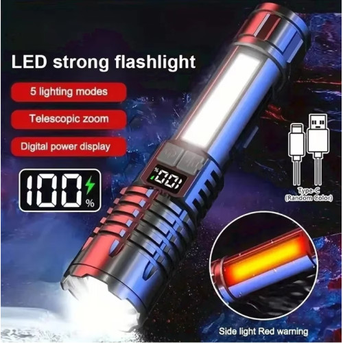 LED Flashlight with Rechargeable Battery 15.5cm Long LED Flashlight with Rechargeable Battery 15.5cm Long