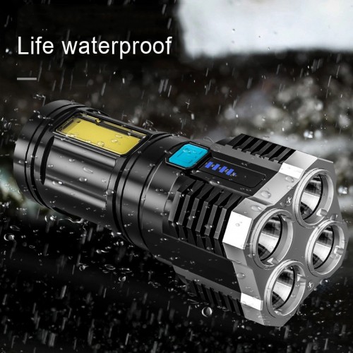 LED Flashlight with Rechargeable Battery 13.9cm Long LED Flashlight with Rechargeable Battery 13.9cm Long