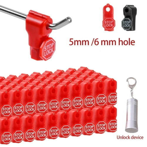 Anti-Theft Lock for Display Hook 6mm White (20ea/Pack) ($0.50/ea) - No DC Anti-Theft Lock for Display Hook 6mm White (20ea/Pack) ($0.50/ea) - No DC